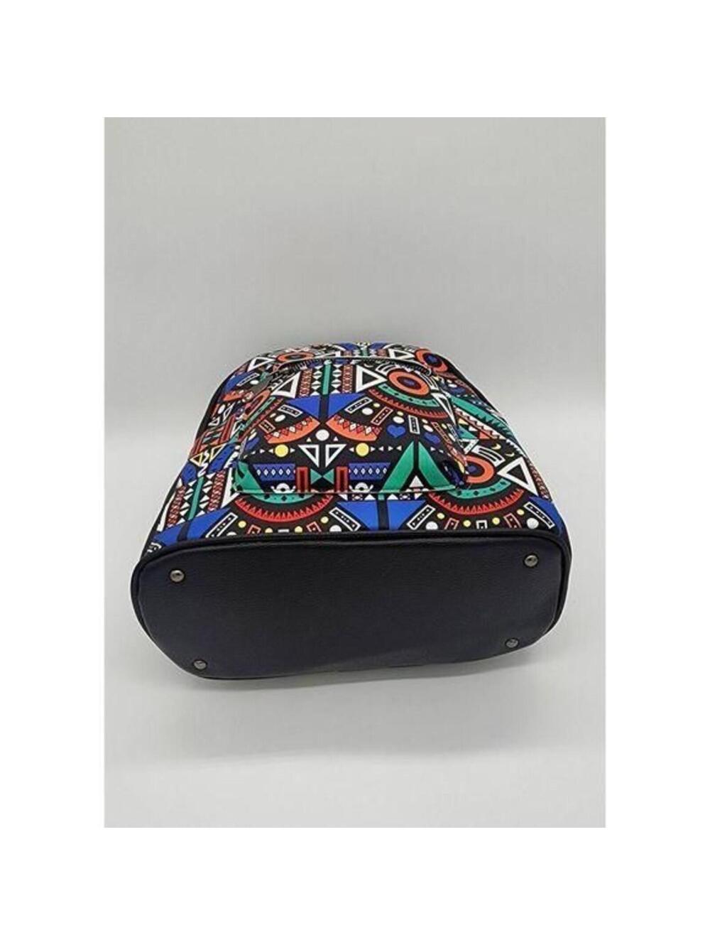 Geometrical African Print Backpack - Picture 8 of 10